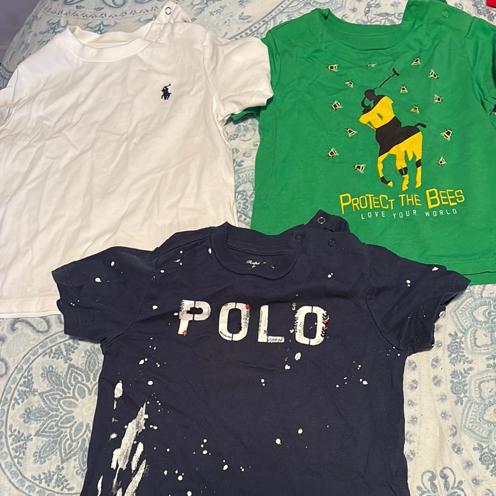 Polo by Ralph Lauren Kids' Shirt Set - White, Green, and Navy